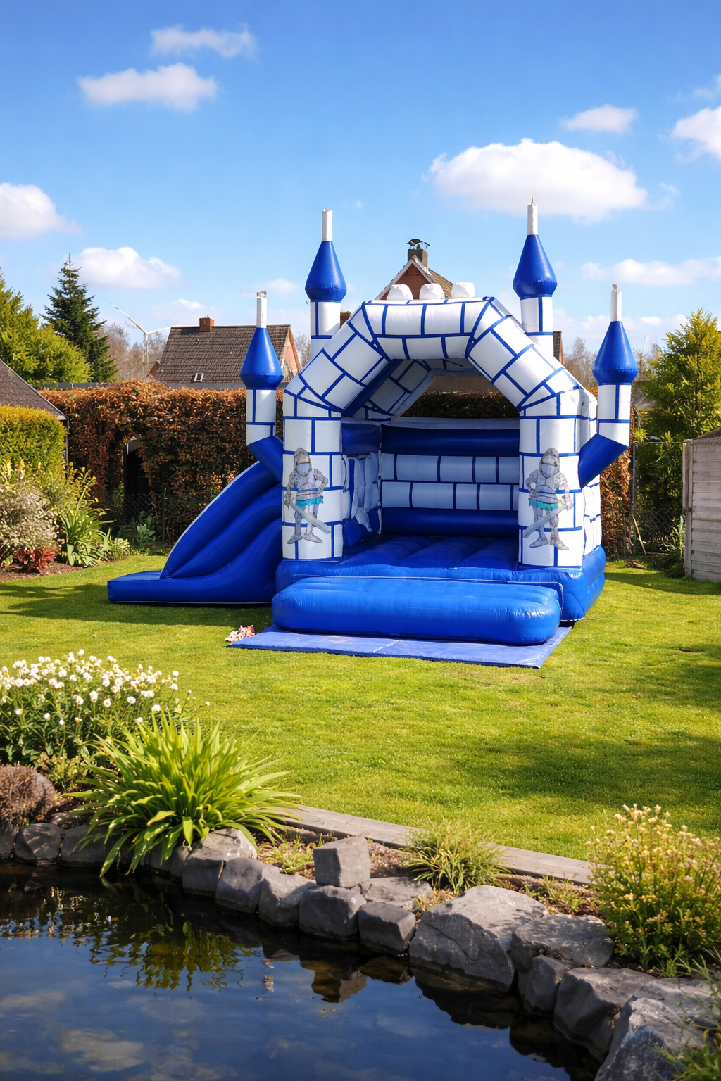 Hüpfburg Ritterburg mit Rutsche – Das Highlight für jedes Kinderfest 🏰🎉 4,5x4,2m