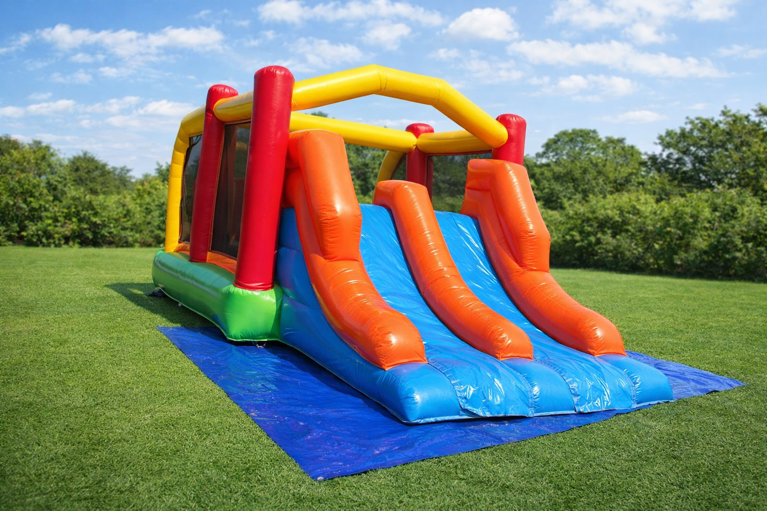 Bunte Hüpfburg mit Rutsche – Spaß und Bewegung für jedes Event 6,0x3,3m
