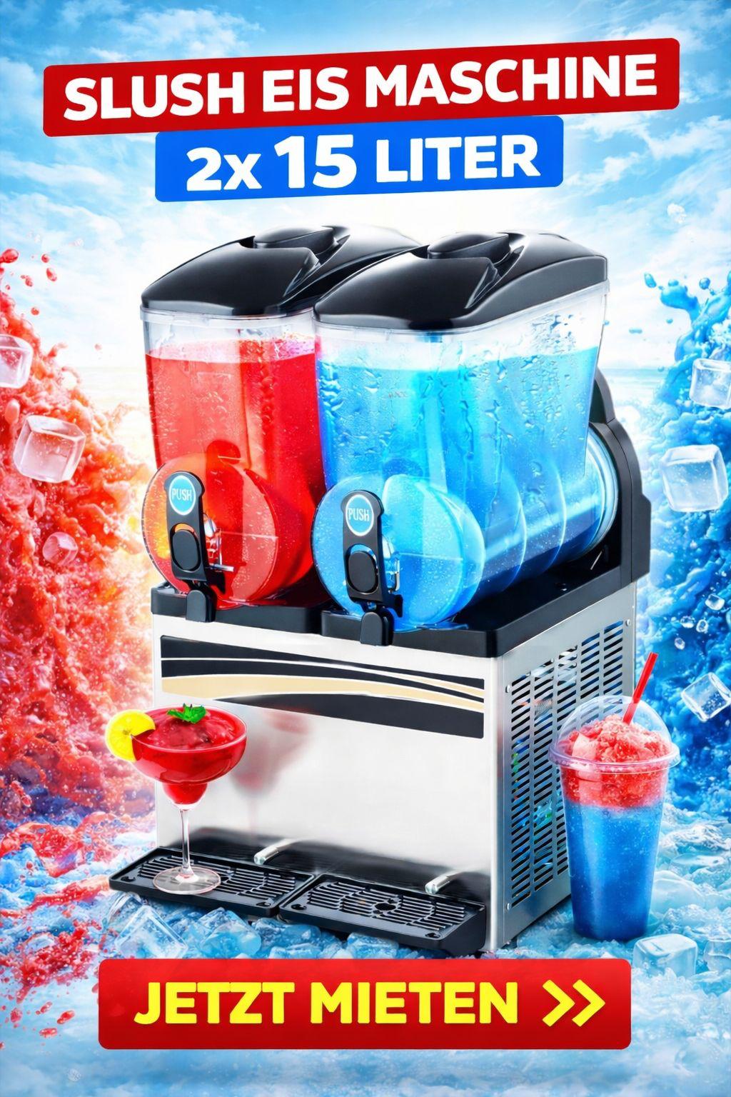 Slush Eis Maschine mieten – 2×15 Liter