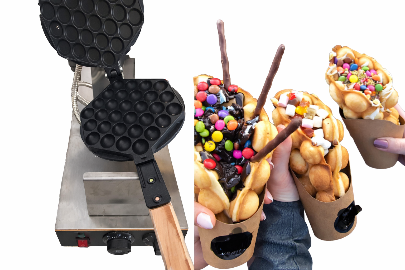 Professioneller Bubble Waffel Maker – Knusprige Waffeln im Hongkong-Style